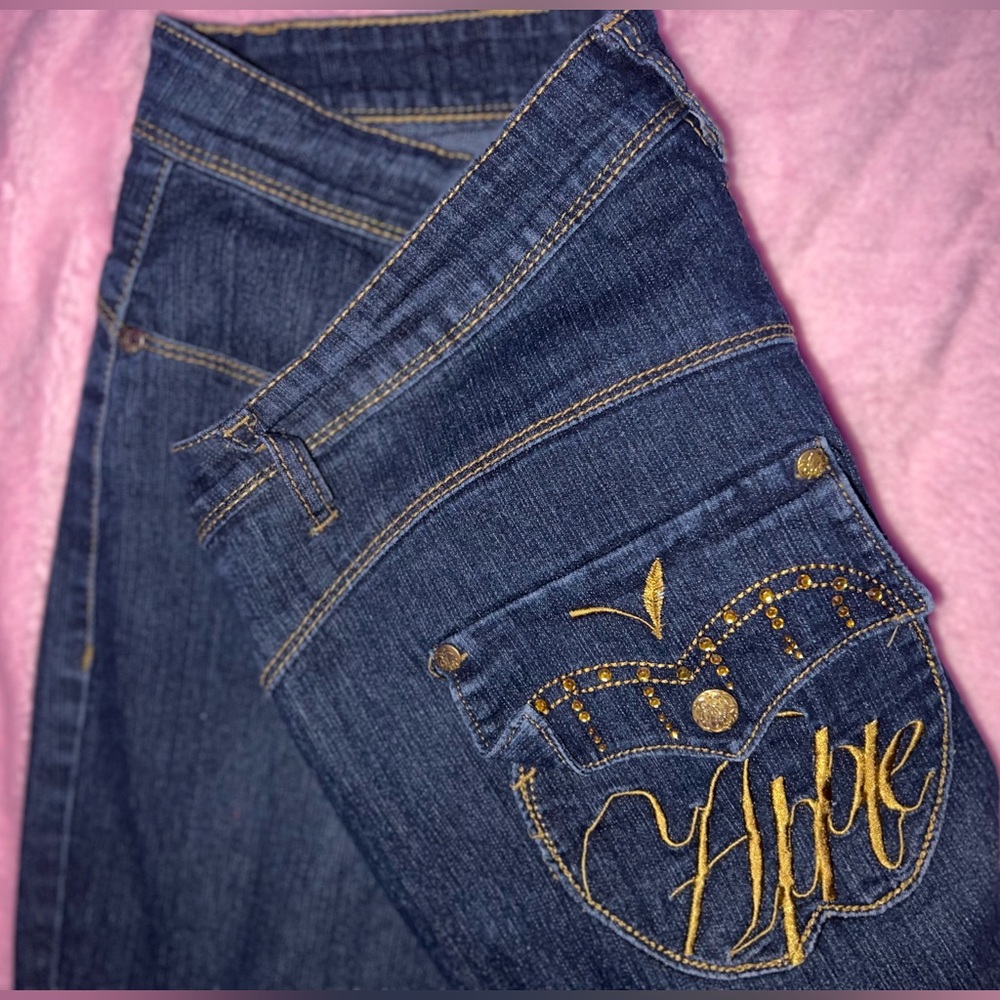 Apple Bottom Women Blue Denim Jeans Size 16 Skinny